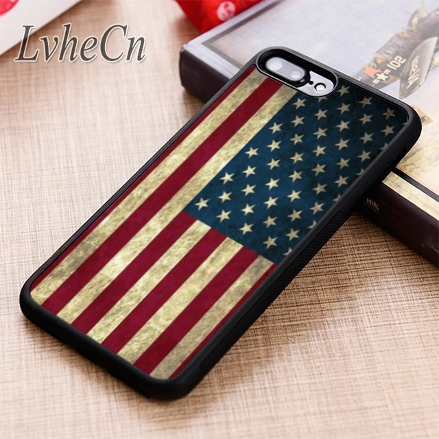LvheCn Замечательный чехол для телефона с американским флагом США iPhone 5 6s 7 8 plus X XR XS max