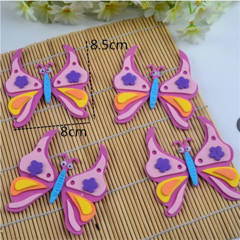 Декоративная наклейка пчела/бабочка/Птица/Стрекоза насекомые эва детский сад