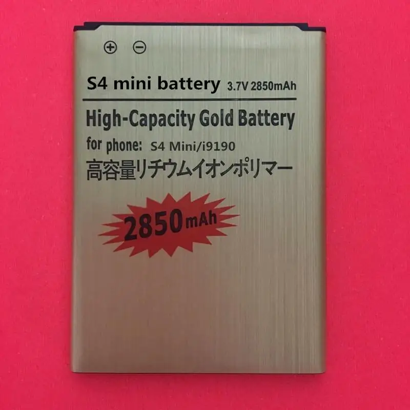 High capacity Gold 2850mAh B500BE B500AE Battery for Samsung Galaxy S4 Mini i9190 i9192 i9195 i9198 Mobile Phone | Мобильные