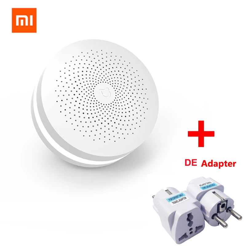 Add DE plug Обновленная версия Xiaomi Mijia умный дом Многофункциональный шлюз 2 сигнализация интеллектуальная онлайн радио ночной Светильник Bell - Цвет: Add DE plug