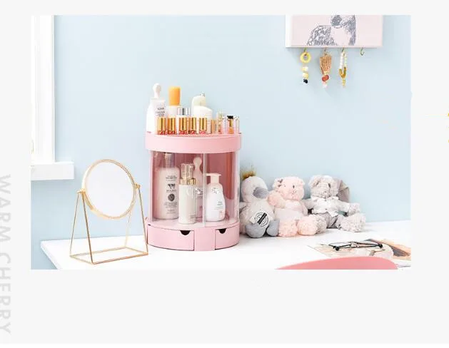 1PC New 360-degree Rotating Makeup Organizer Box Brush Holder Jewelry Case Cosmetic Storage OK 0684 | Дом и сад