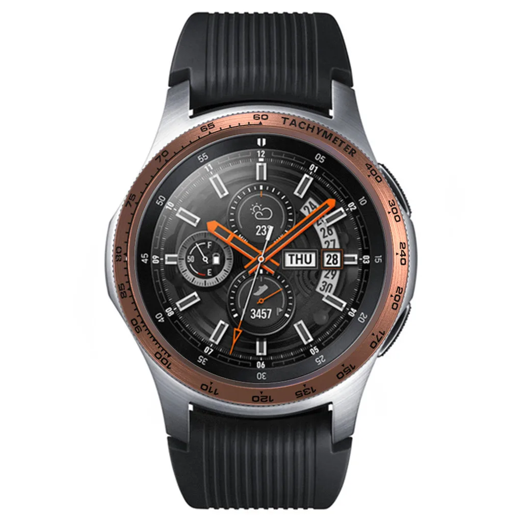 Для samsung Galaxy Watch 42/46 мм рамка кольцо клейкая крышка против царапин Металл Нержавеющая сталь Смарт часы аксессуары#531