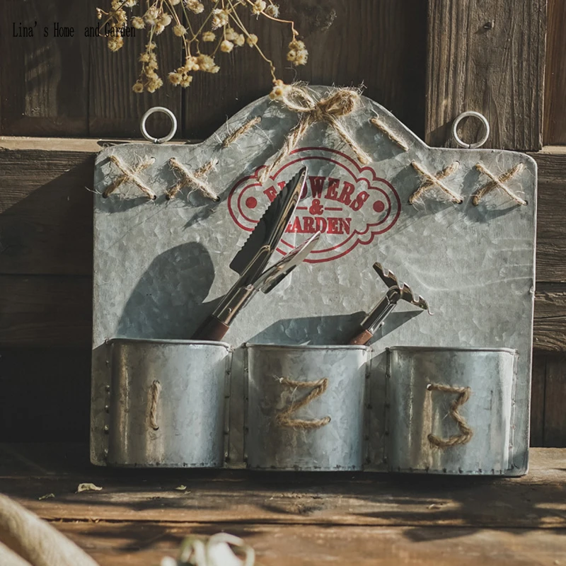 Барочный стиль оцинкованный винтажный Ретро пол стены горшок|Цветочные горшки и