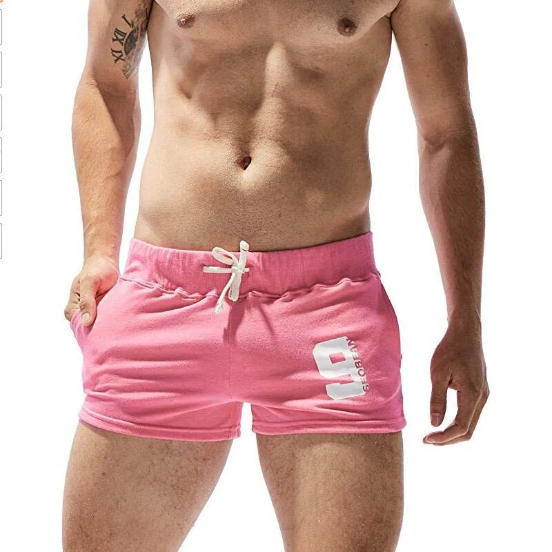 Мужские мягкие спортивные шорты для бега с низкой посадкой дышащие летние