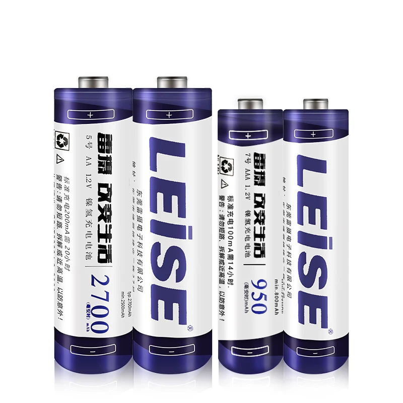 LEISE 2 шт. AA2700mAh + aa950mah ni-mh аккумуляторная батарея 1 4 слота зарядное устройство с
