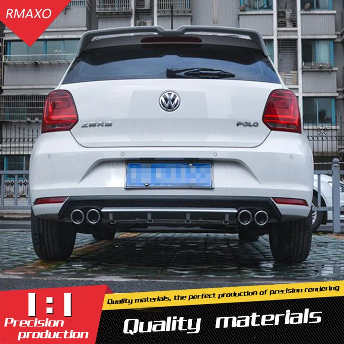 Для VW POLO Задний Спойлер ABS задний бампер диффузор защитные бамперы для POLOBody набор бампер задний спойлер