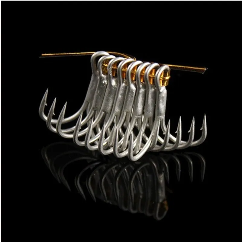 Japan imports ST46 three hooks strong straight up anti-corrosion performa 6# 8# lure hook | Спорт и развлечения