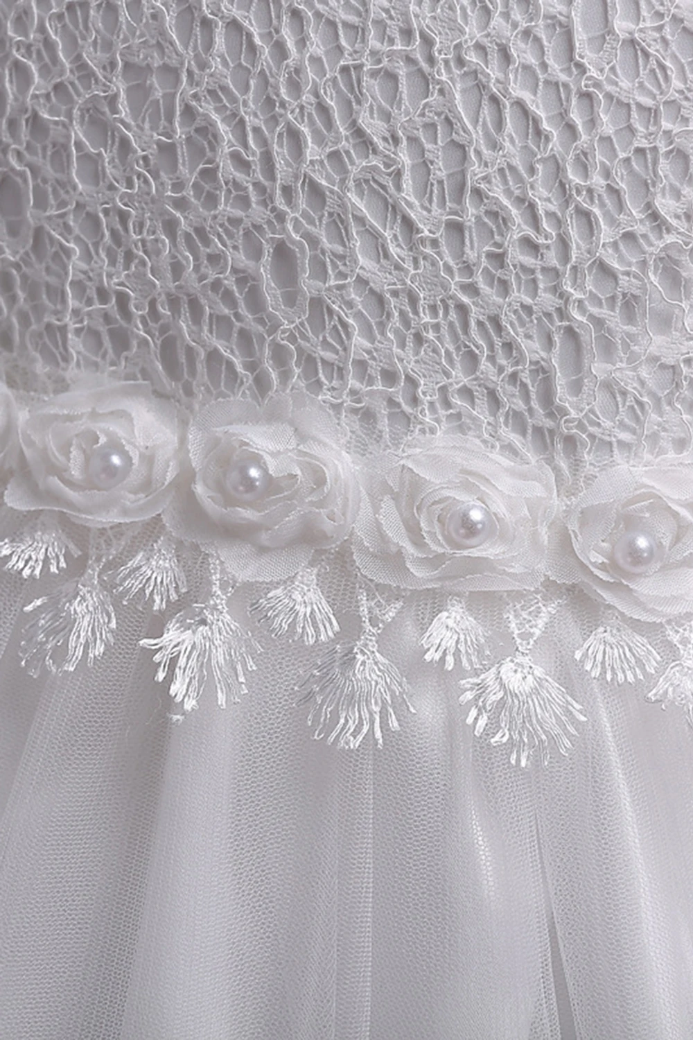 Детское кружевное платье с аппликацией на возраст 2-10 лет | Свадьбы и торжества