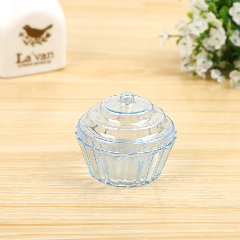 Прозрачный мини контейнер для конфет кексов свадьбы дня рождения вечеринки