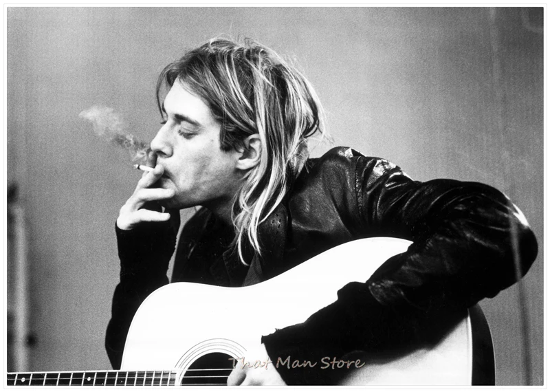 Музыкальная группа Nirvana Kurt Cobain плакат мелованная бумага настенный плакат домашний декор четкое изображение наклейки на стену