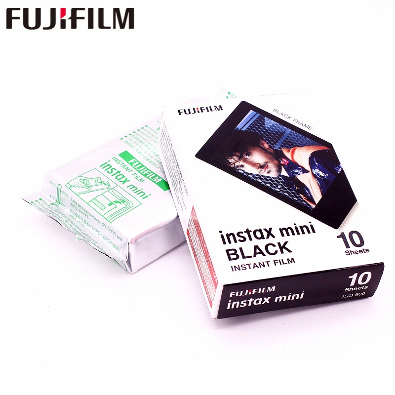 Оригинальная фотобумага Fujifilm Instax Mini 20 листов черная рамка для 8 7s 25 50s 90 9