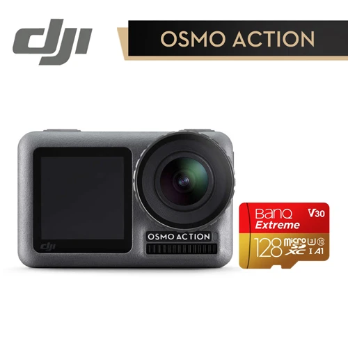 DJI Osmo Экшн-камера с двумя экранами 4K HDR видео RockSteady 8x замедленное движение UHD качество изображения Водонепроницаемый 11 м - Комплект: 128GB