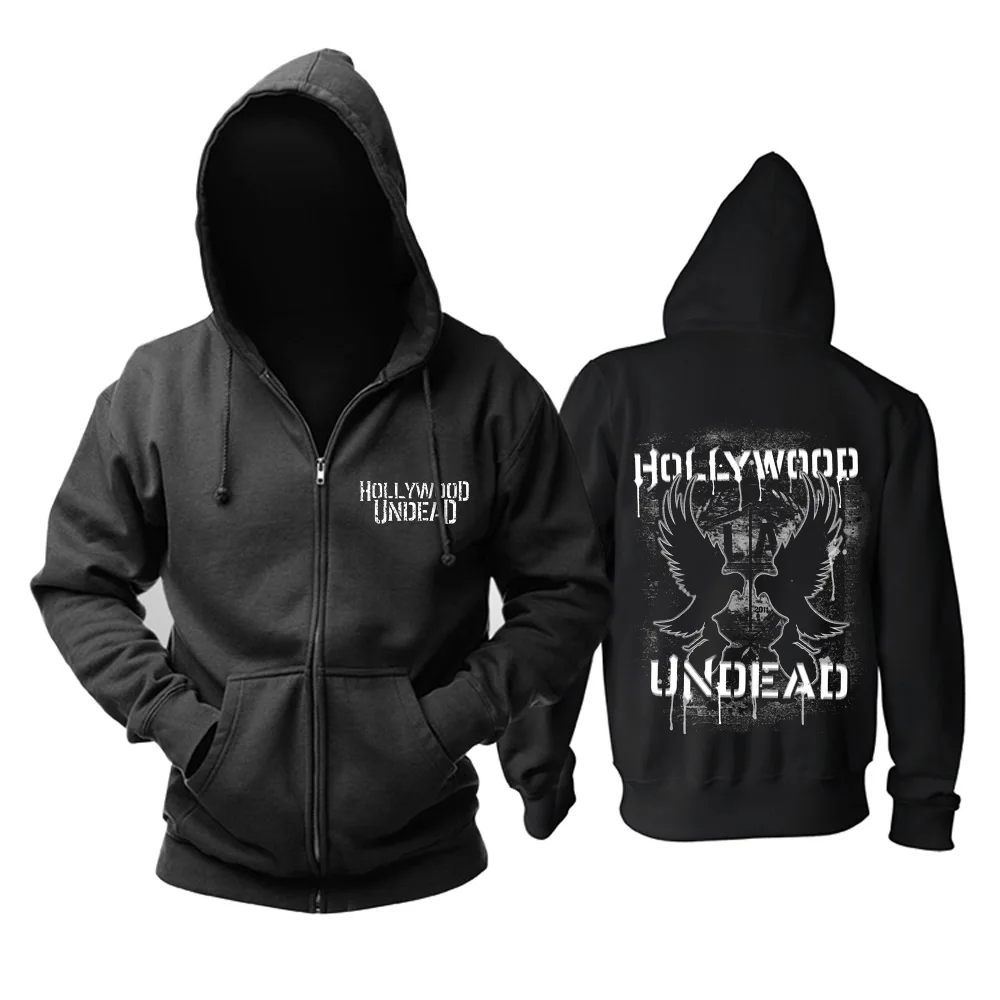 

7 видов конструкций Wings HOLLYWOOD UNDEAD, мягкие теплые толстовки на молнии, брендовая куртка в стиле панк, новый металлический флисовый спортивный ...