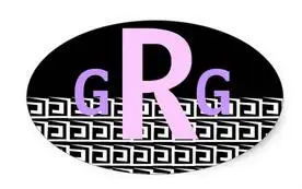 

6cm*3cm Monogrammed Black and White Sticker