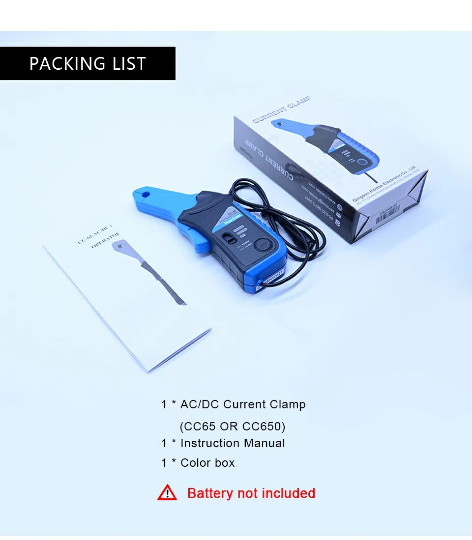Hantek CC650 ac dc токовые клещи cc65 Ручной осциллограф, мультиметр с BNC разъемом