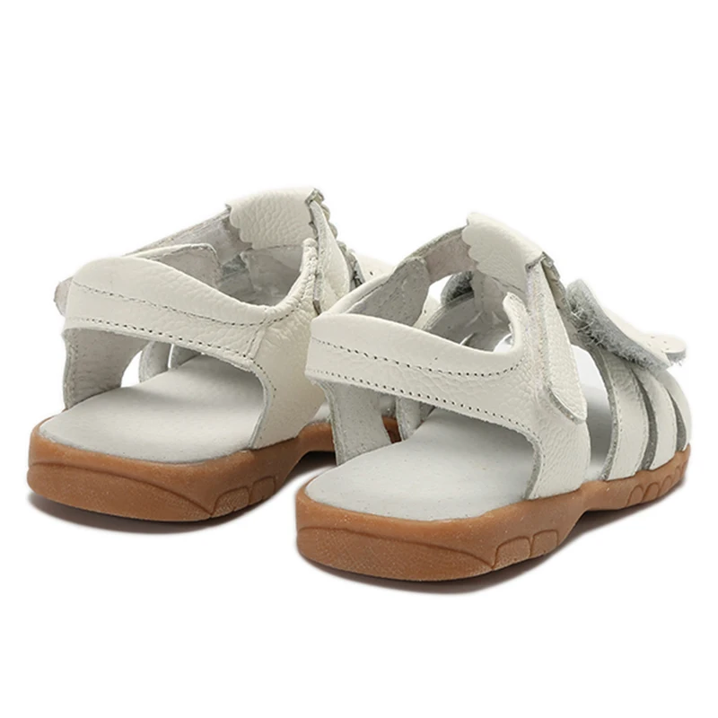 Сандалии для девочек из натуральной кожи с бантиком пляжные начинающих ходить