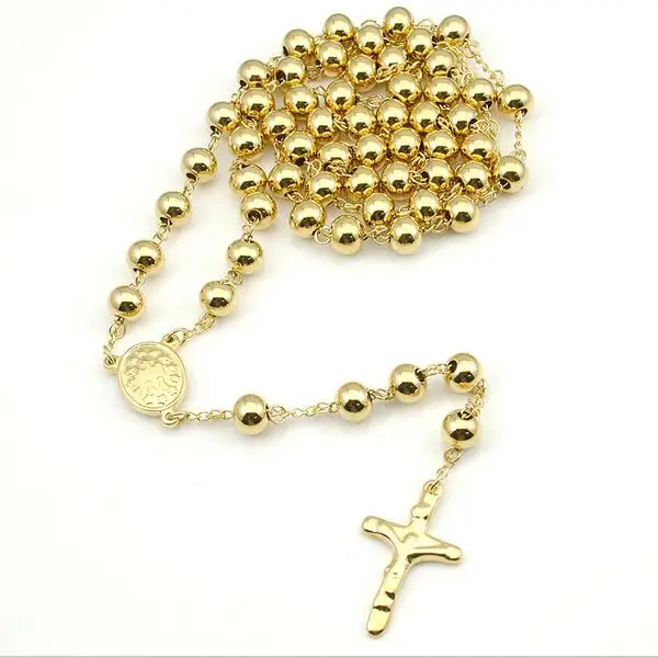 Цепочка из нержавеющей стали 6 мм с подвеской в виде креста Иисуса Христа |