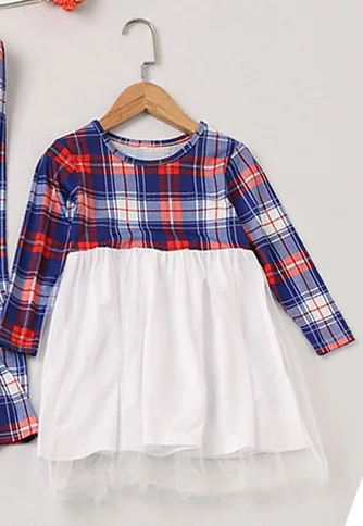 girl dress Одинаковые комплекты для семьи; платья для мамы и дочки; коллекция года; сезон весна-осень; женская одежда для мам и девочек; семейное платье в клетку с длинными рукавами - Цвет: girl dress