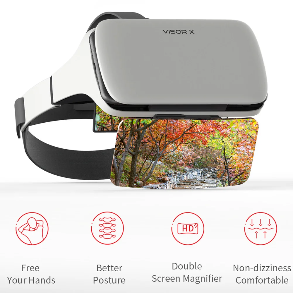 Белый Фильм AR держатель телефона 3D очки просмотра HD дополненная Виртуальная реальность игровой экран Увеличение прочная гарнитура без головокружения - Цвет: Белый