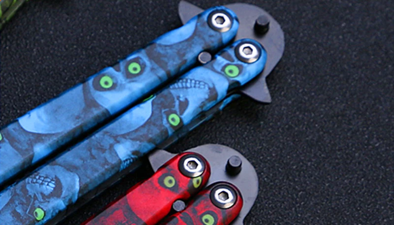Тренировочный нож из нержавеющей стали с бабочкой Balisong Karambit, складной нож, тренировочный нож, подарок, тупое лезвие, не заточенное, на день рождения