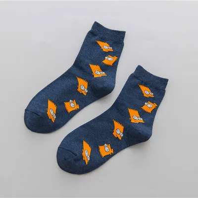 5 Женские носки Tide Ins модные уличные забавные Новые популярные хип-хоп Семья Симпсонов новые носки мужские унисекс пара Счастливые партия носков - Цвет: 5