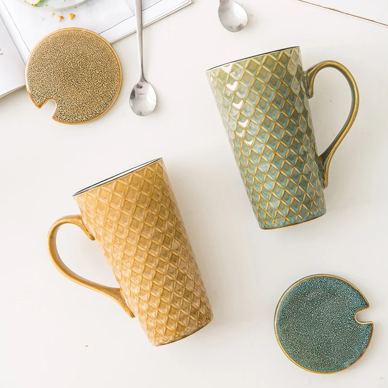 Европейская ретро Керамическая кружка чашка для путешествий кофейная молочный