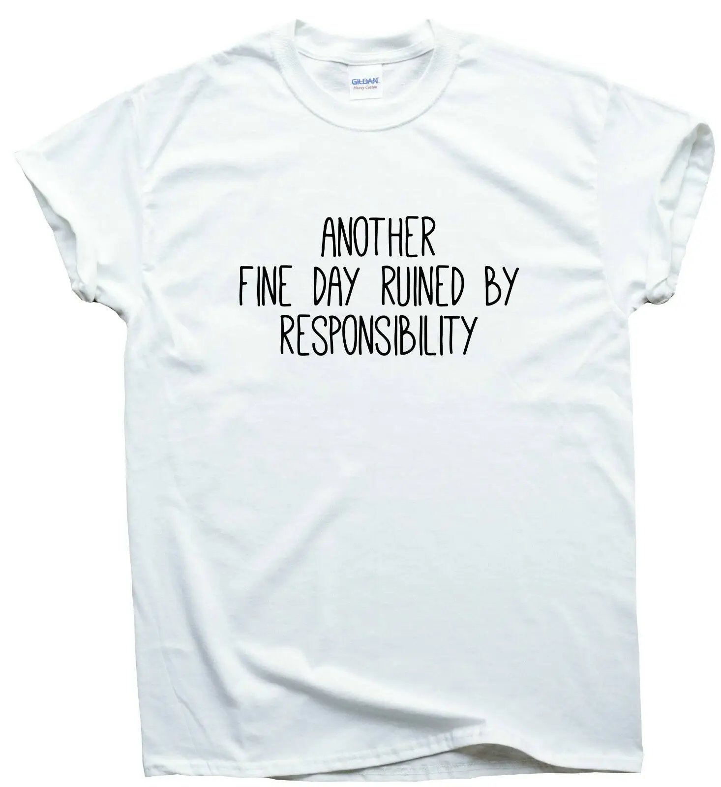 Еще один прекрасный день разрушенная забавная фраза футболки юмором