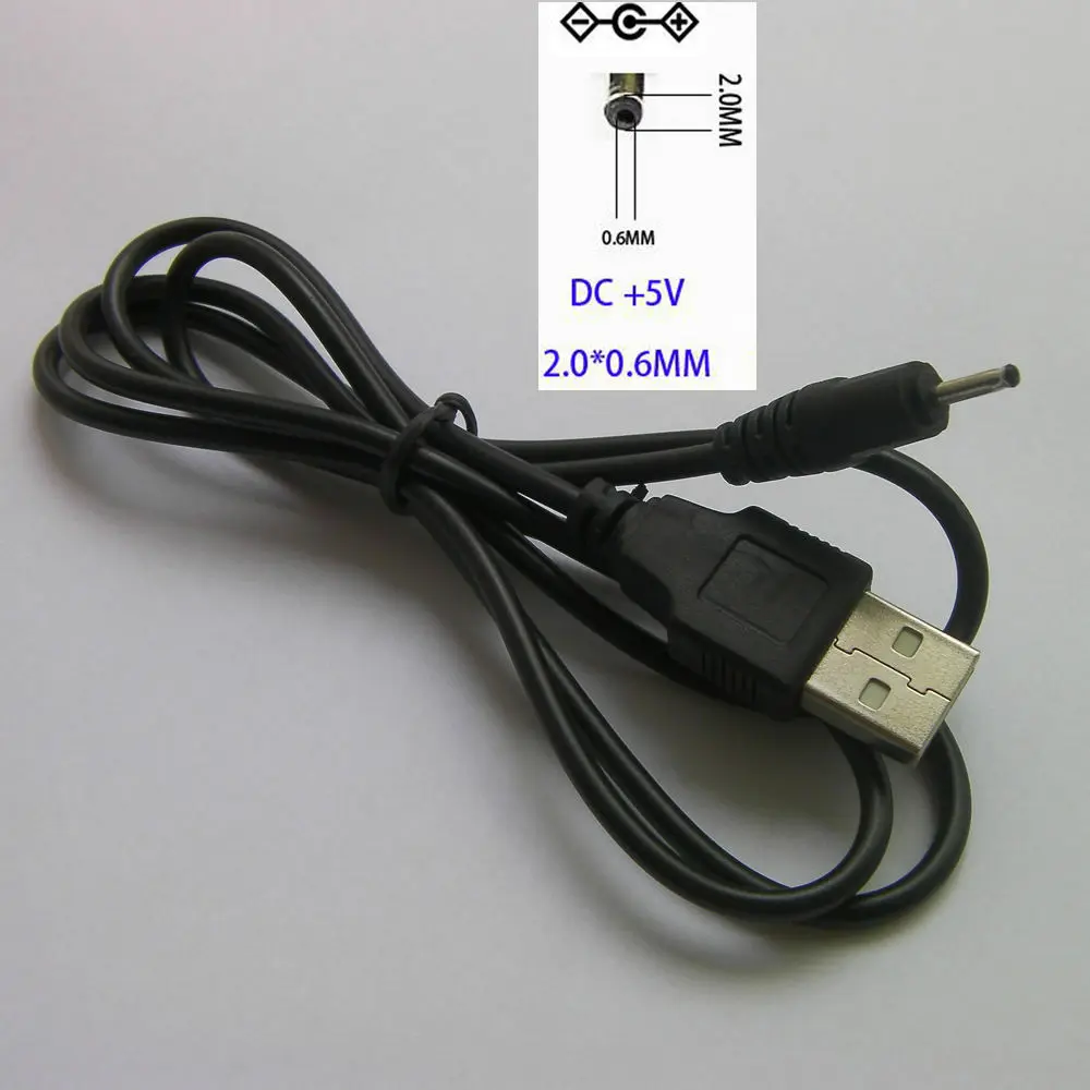 

USB A Male to 0.6X2.0mm Connector 5V DC Charger Power Cable Cord For NOKIA