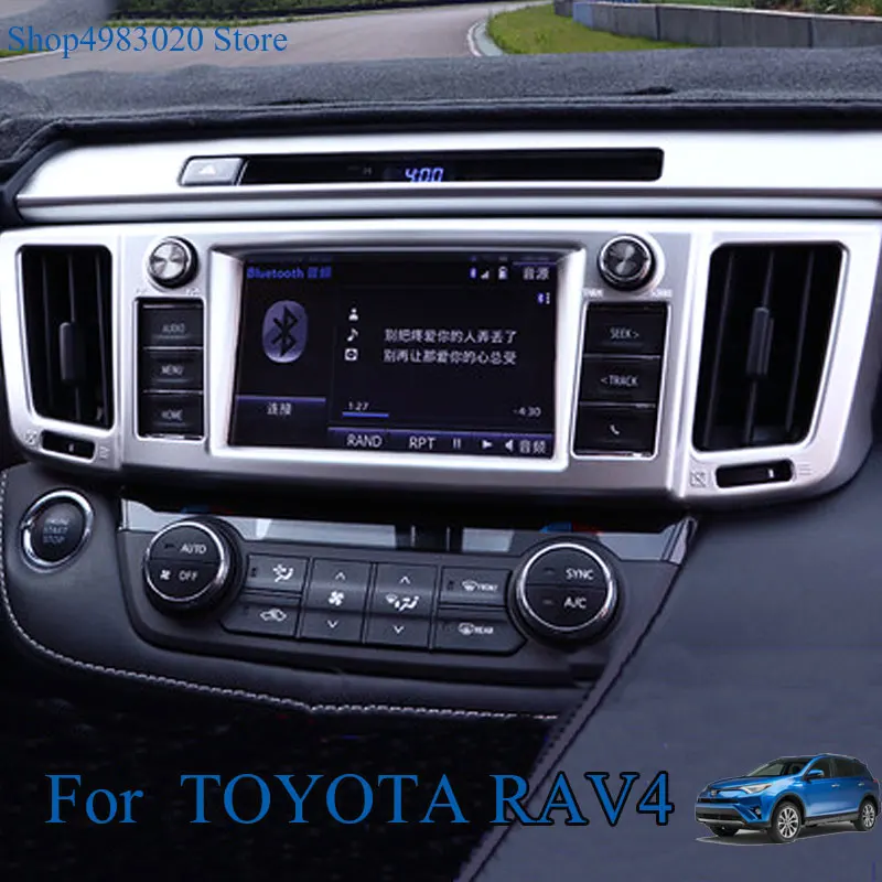 

Для Toyota RAV4 2016 2017 2018 ABS хромированный кондиционер Средний центральный выход Крышка вентиляционного отверстия отделка Аксессуары автостайли...