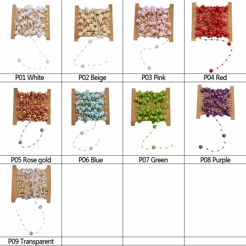 5 метров леска искусственная цепочка с жемчужными бусинами гирлянда Цветы