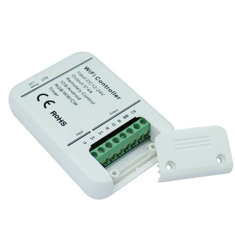 5 Channel Wifi LED Controller DC12V-24V RGB/CW/WW Strip Timer Output 20A IOS / Android Smartphone | Освещение