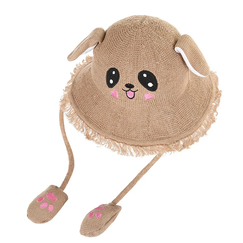 Детская смешной Кролик уши Солнцезащитная шляпа широкая мультфильм пляжные