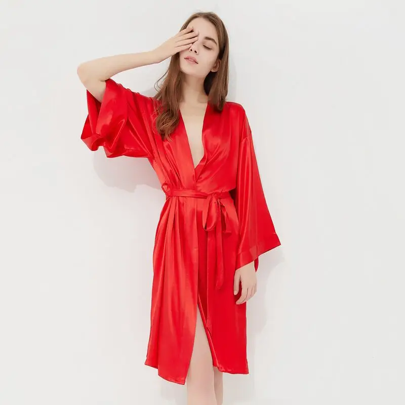 Customize Wedding Bride Bridesmaid Robe Women Silk Satin Kimono Embroider Letters Female Dressing Gown Bachelor Party | Женская одежда