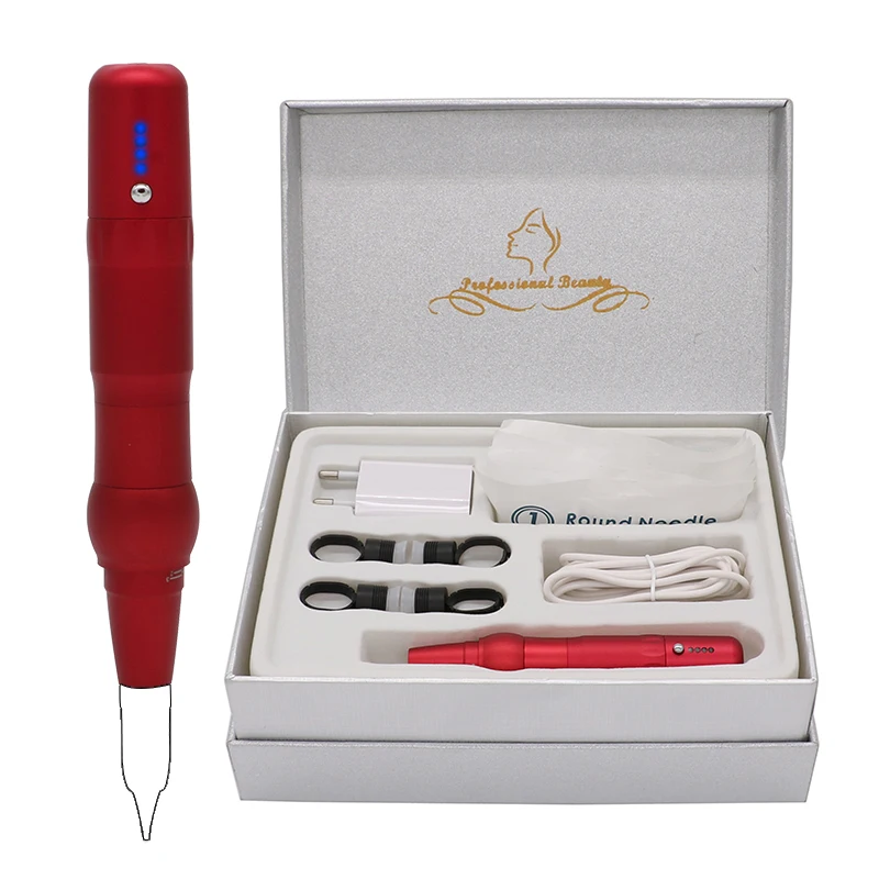 

1 Set Original Permanent Makeup Eyebrow Rotary Tattoo Machine Microblading Pen liberty tattoo pen free shipping tattoo gun