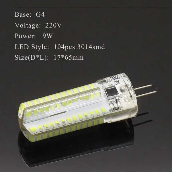 ANBLUB, 3 Вт, 4 Вт, 5 Вт, 6 Вт, 9 Вт, SMD3014 G4 светодиодный светильник AC/DC 12 V/AC 220V силиконовые лампы 24/32/48/64/104 светодиодный s заменить 10 Вт 30 Вт 50W галогенные лампы светильник