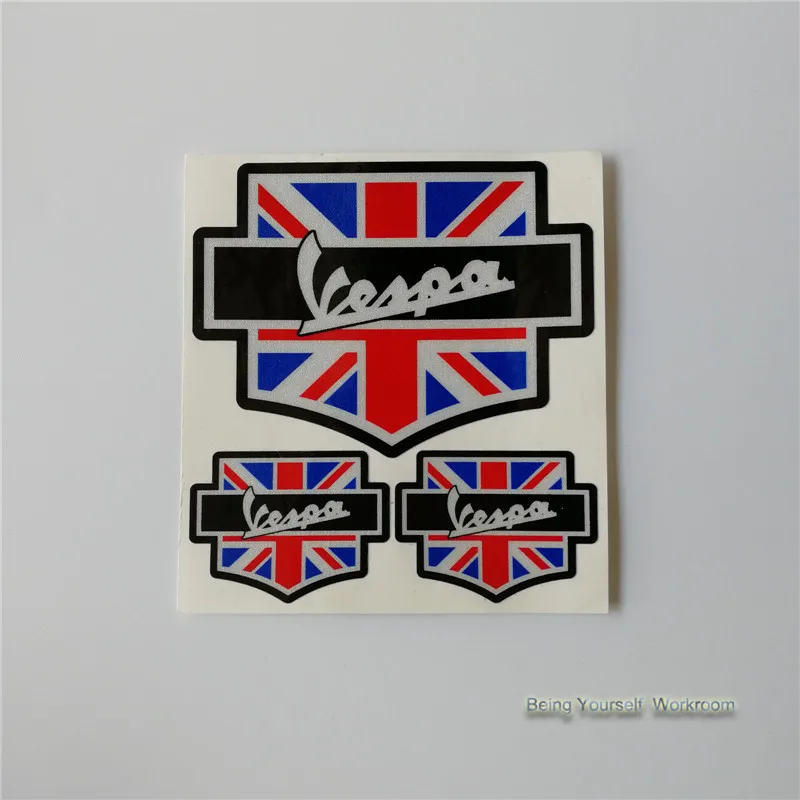 Vinyl UK Flag Sticker Motorcycle Helmet Racing Stickers Waterproof Motocross Decals Bikers Scooter for PIAGGIO VESPA | Автомобили и