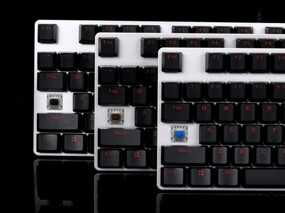 Rapoo V500 сплав версия Механическая игровая клавиатура Teclado с питанием от USB для игрового компьютера Настольный Ноутбук черный/коричневый/синий