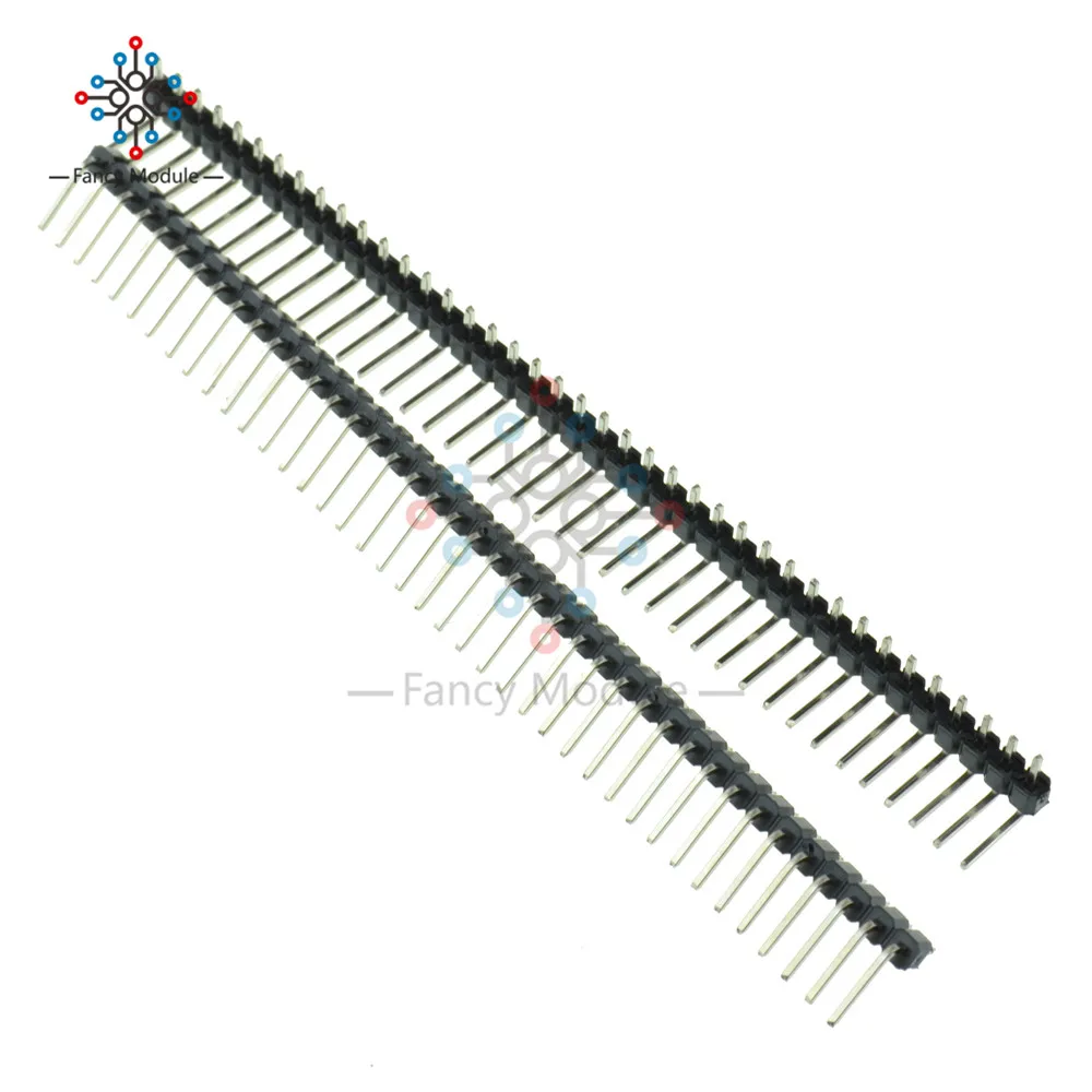 10 шт. 40 Pin 1x40 Однорядный Мужской 2,54 мм Разъемный штырь прямой угол контактная полоса Прототип Щит DIY