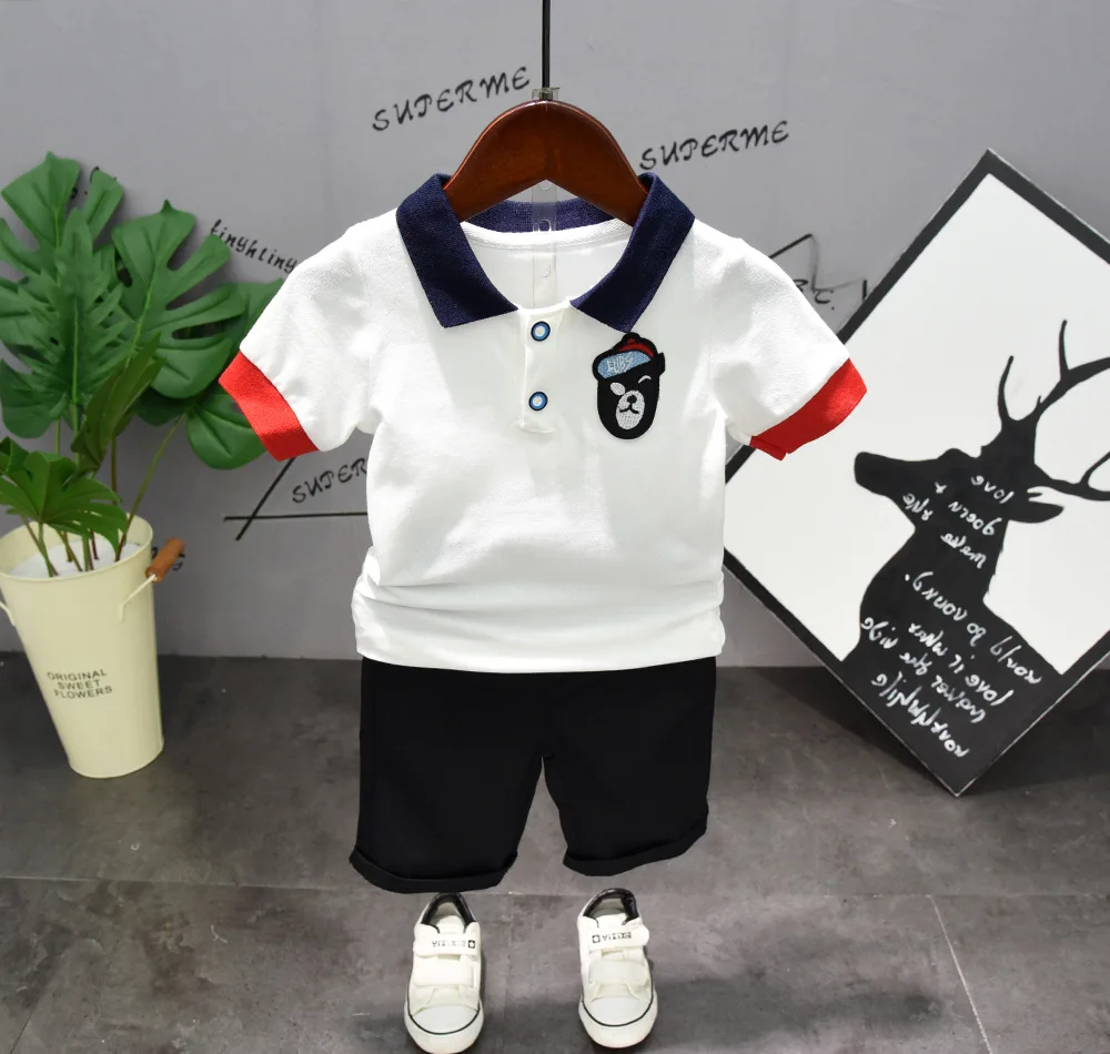 Hot Boy sport style t-shirt + shorts two-piece boys clothing baby boy sets children's set kid's summmer suits more color 10 | Детская