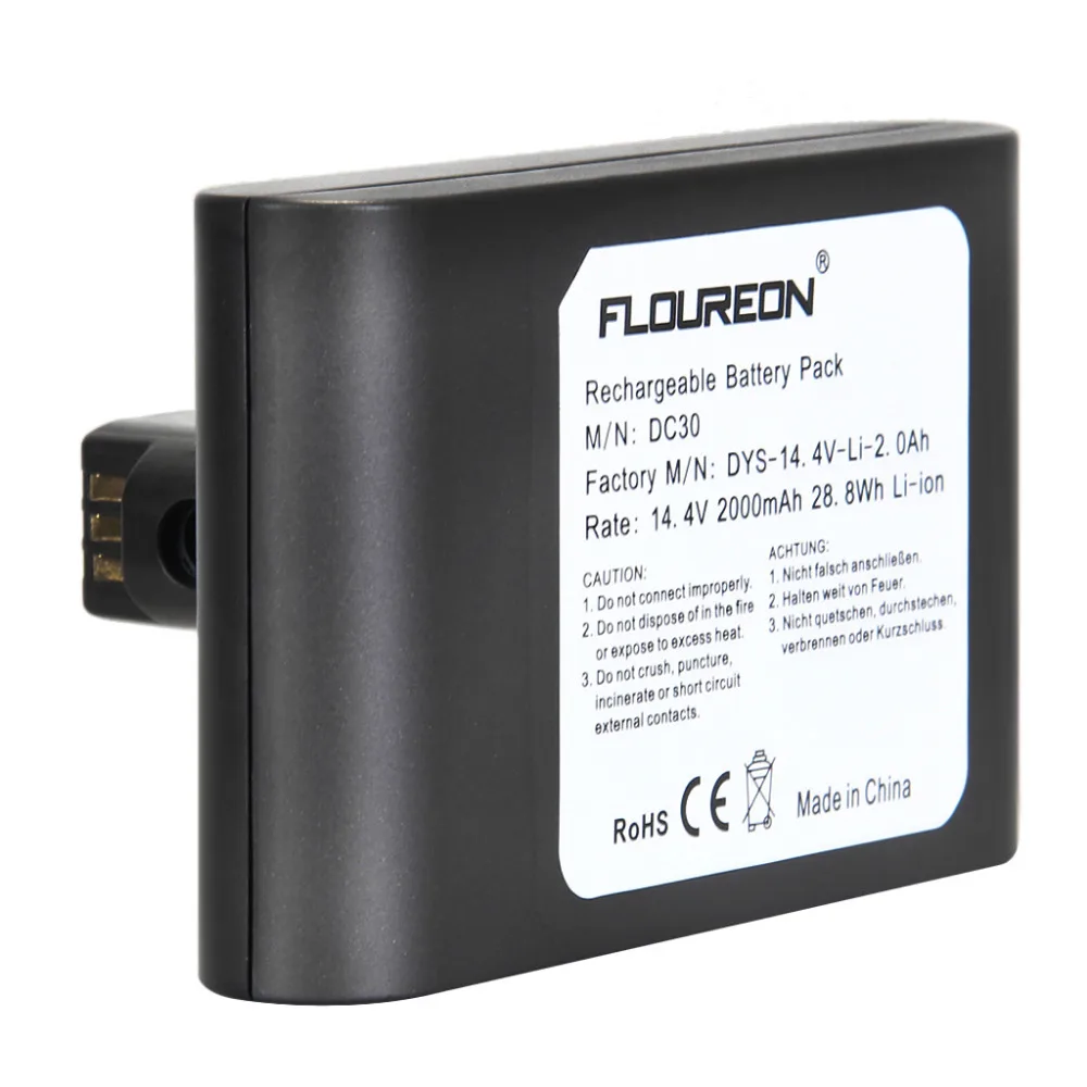 FLOUREON 14 4 V 2000mAh аккумулятор для пылесоса Dyson DC30 917083 02 17183 01 03 17083 4810 литий ионная