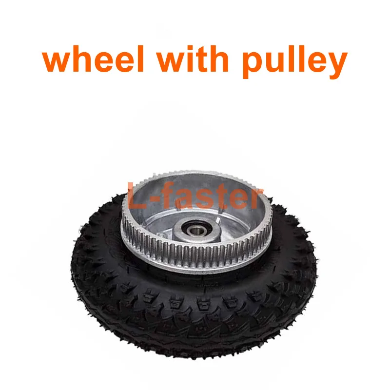 Wheel with pulley Внедорожный Лонгборд грузовик горный Лонгборд компоненты 11 дюймов Грузовик " колеса горные доски часть горный ремень для скейтборда привод - Цвет: Wheel with pulley