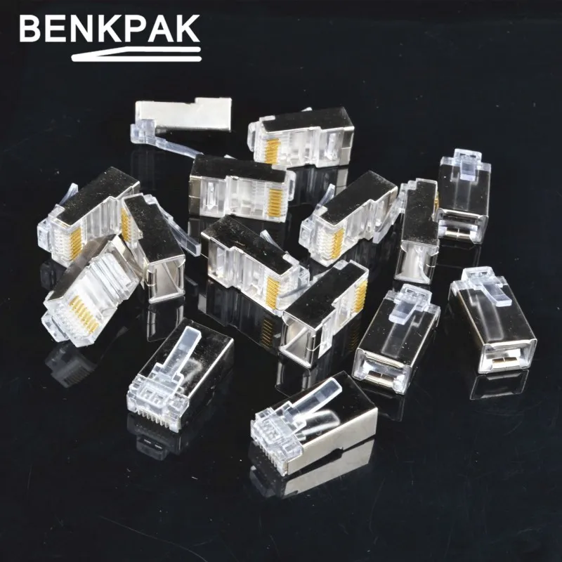 Металлический соединитель rj45 экранированные сетевые разъемы cat6 разъем 8p8c клеммы