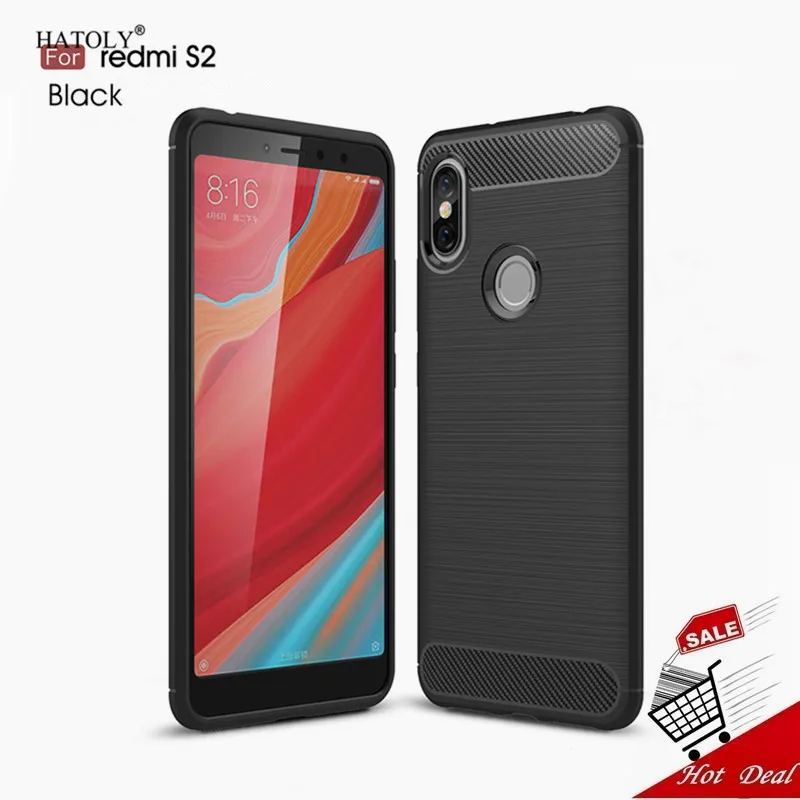 Чехол для Xiaomi Redmi S2 чехол Redme резиновый мягкий из ТПУ бампер углеродного
