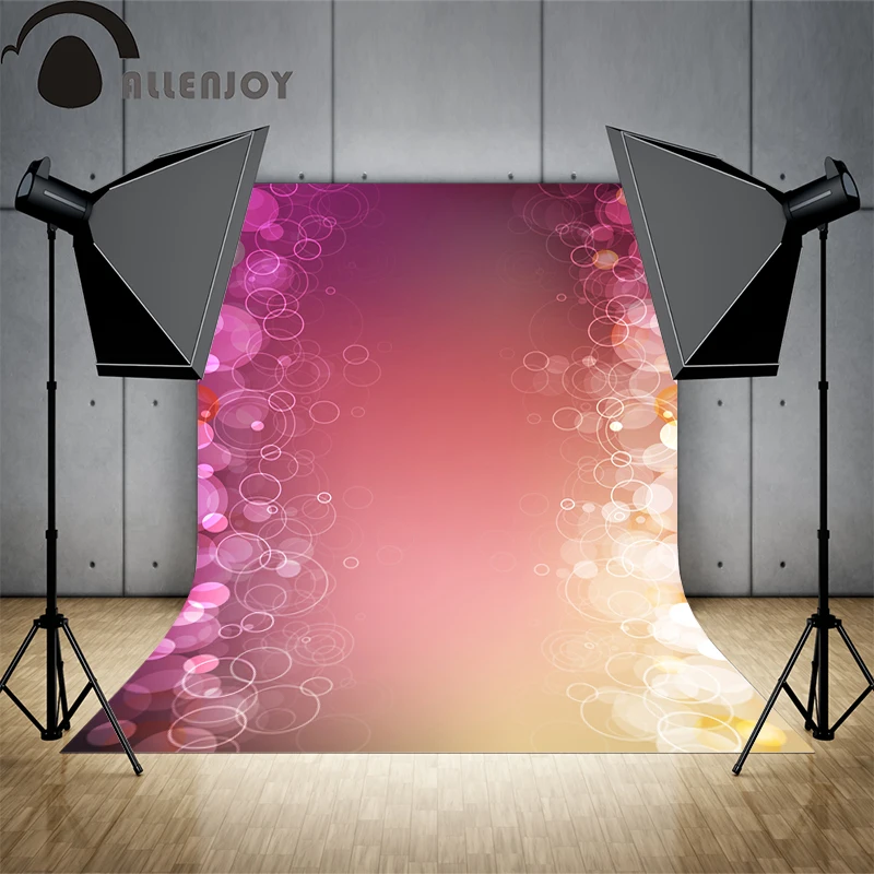 Allenjoy Photo background Romantic pink gold colorful bubbles wedding Photophone vinyl photography | Электроника