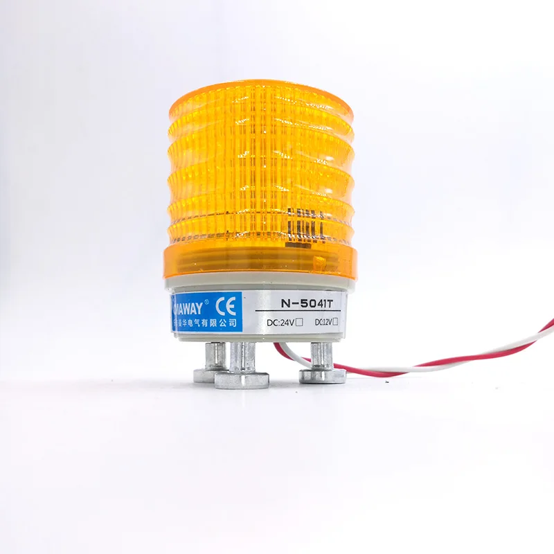 Магнитный стробоскопический сигнал Предупреждение светильник N-5041T 12V 24V 220V Индикатор светильник Светодиодный лампа Малый мигающий светильник охранной сигнализации