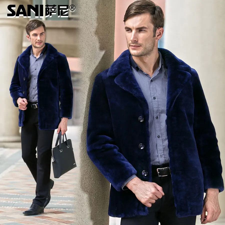 Akrasanee модная одежда из натуральной овечьей кожи с мехом цельная мужская кожаная
