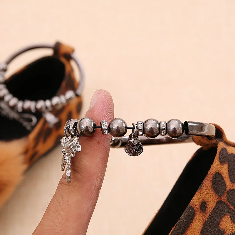 Детские лоферы с леопардовым принтом Модная детская обувь Обувь для девочек