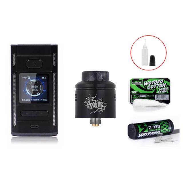 Black Kit Laisimo F4 TC коробка мод 360 Вт Vape комплект с Wotofo профиль RDA атомайзер 24 мм Бесплатный подарок 10 шт. ватная сетка катушка vs люкс мод комплект - Цвет: Black Kit
