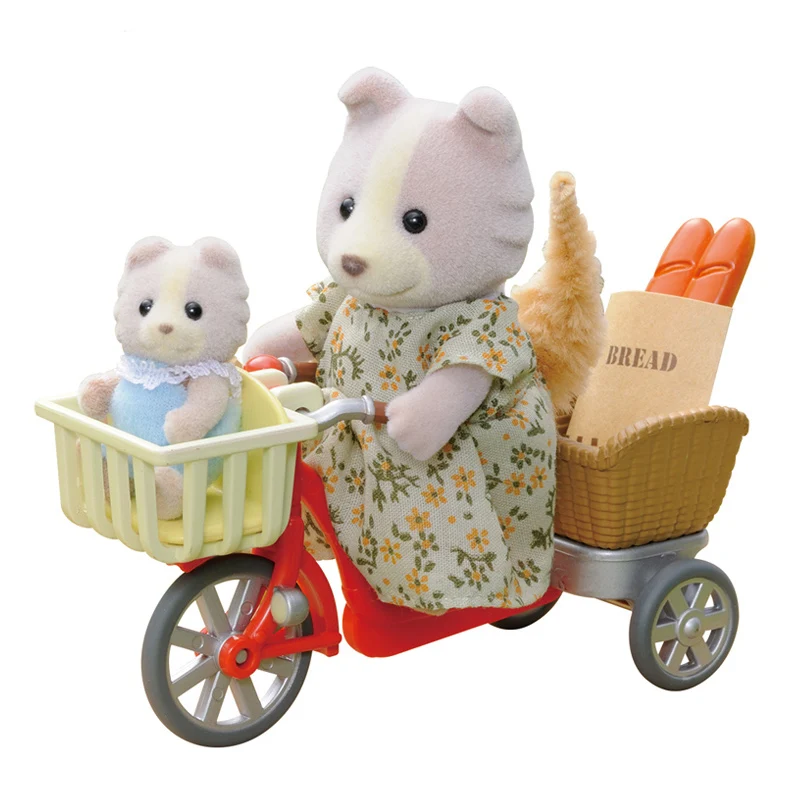 Sylvanian Family пушистый кукольный домик игровой набор игрушки фигурки собака мама и