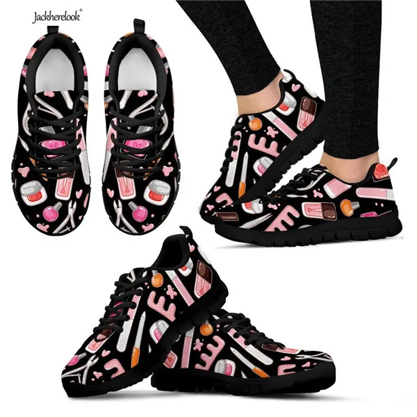 HK058BAQ Jackherelook/Модная женская обувь на плоской подошве; коллекция года; удобные легкие женские кроссовки на шнуровке для отдыха; женская обувь - Цвет: HK058BAQ